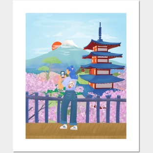 Japan, Cherry Blossom Posters and Art